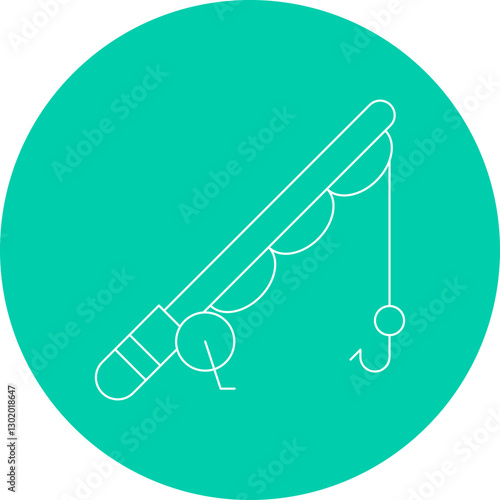 Fishing icon single vector illustration