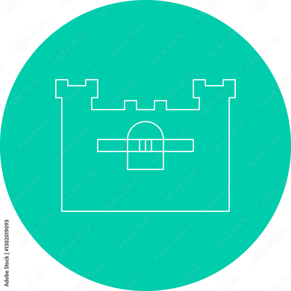 Castle I icon single vector illustration Castle I icon single vector illustration