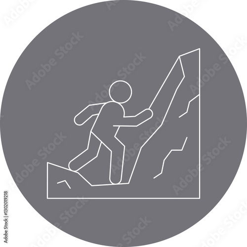 Mountain Climbing icon single vector illustration