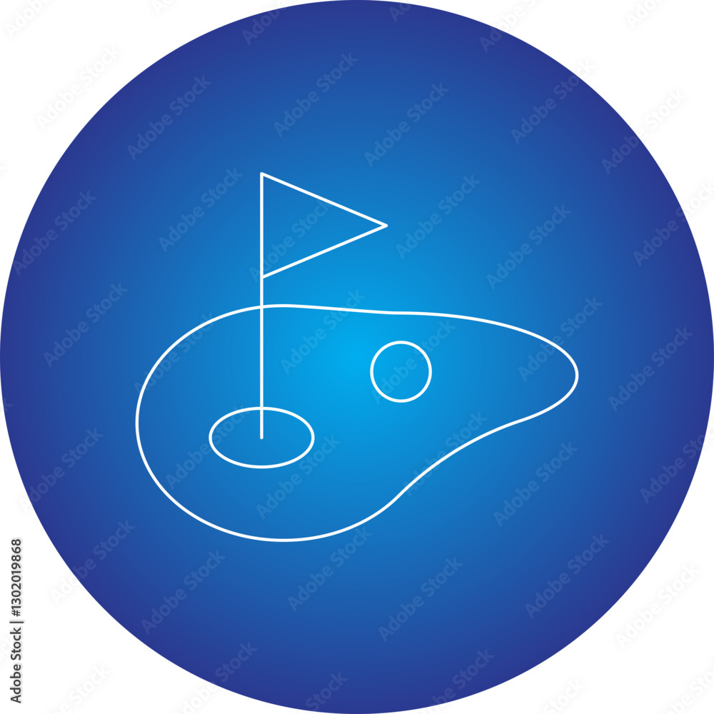 Golfing icon single vector illustration Golfing icon single vector illustration