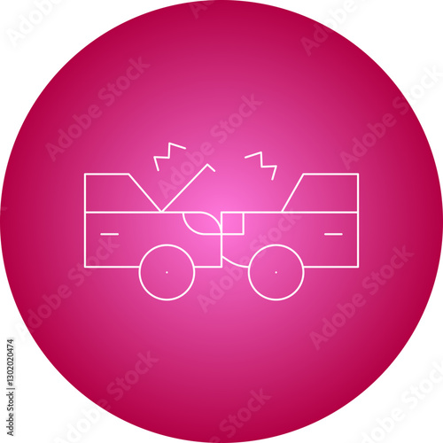 Crashing Cars icon single vector illustration