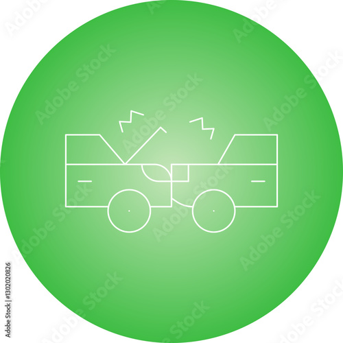 Crashing Cars icon single vector illustration