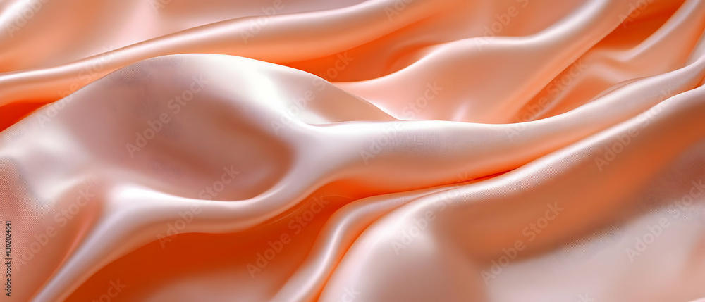 Obraz premium Peach silk fabric texture background