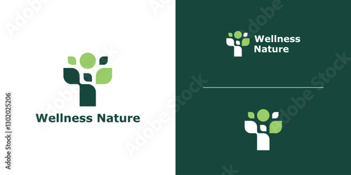 logo design combination of people and trees, wellness logo, body, symbol, icon, idea, creative.