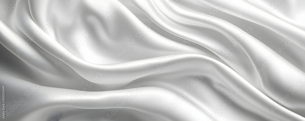 Naklejka premium White silk fabric texture background
