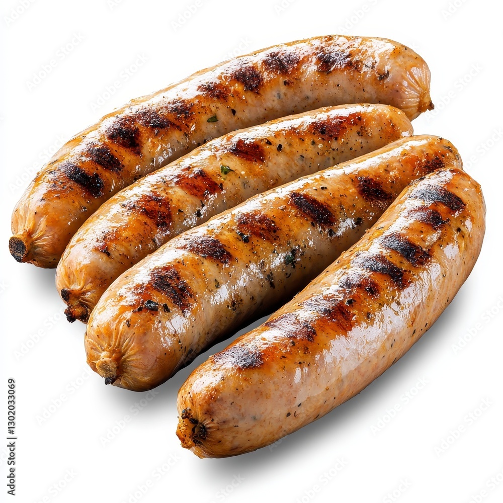 sausages on a white background sausages on a white background