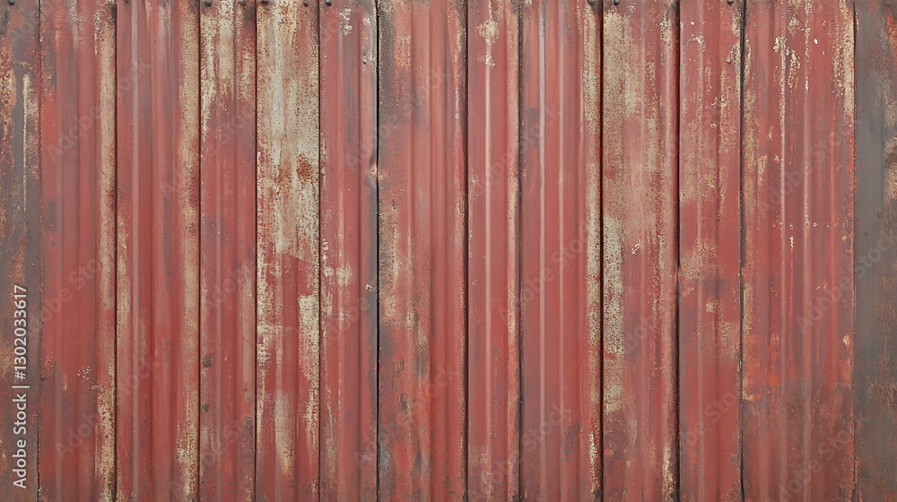 Rusted Red Corrugated Metal Sheet Texture Background Rusted Red Corrugated Metal Sheet Texture Background