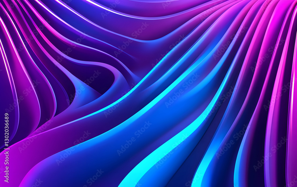 Obraz premium Abstract technology 3D glowing tunnel background, now sci-fi 3D space concept scene illustration