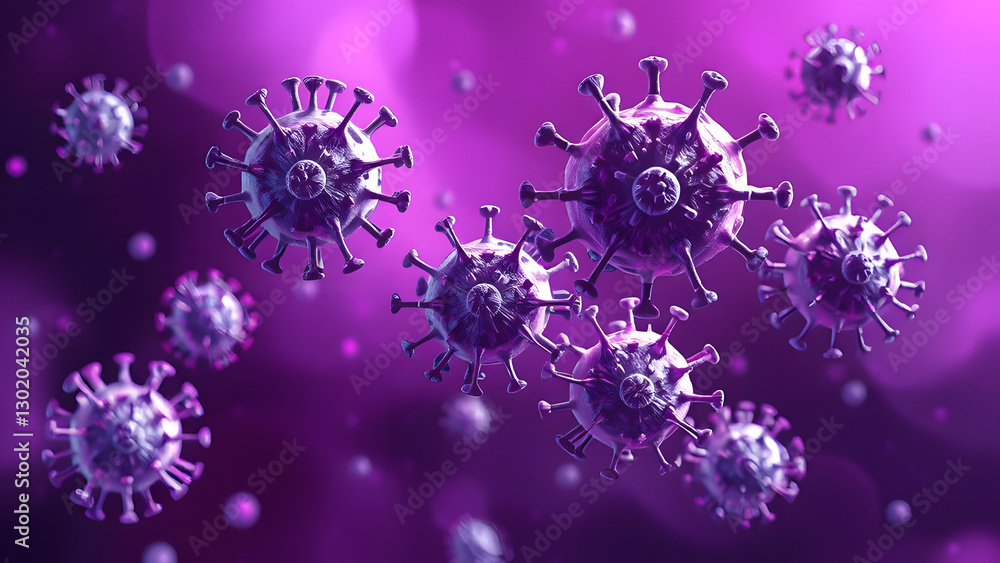 corona viruss with purple background ilustrasion corona viruss with purple background ilustrasion