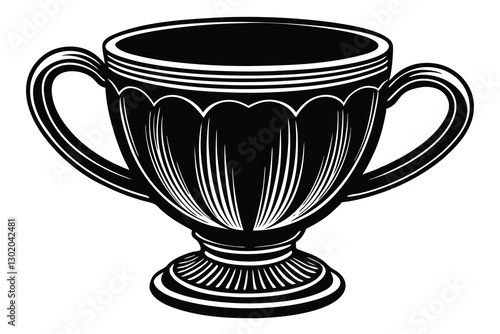 Flat design coffee cup silhouette set