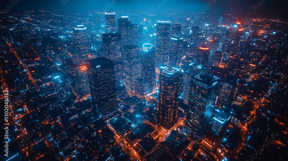 Fototapeta premium night, city,