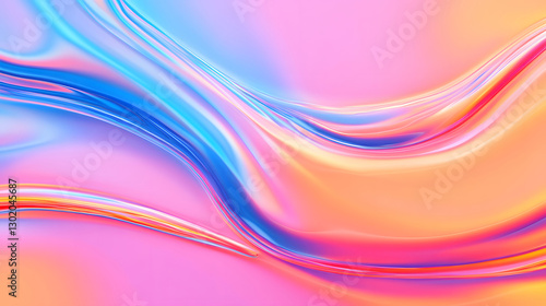 Wallpaper Mural Abstract blue fluid motion wave background, textured gradient fluid art wallpaper Torontodigital.ca