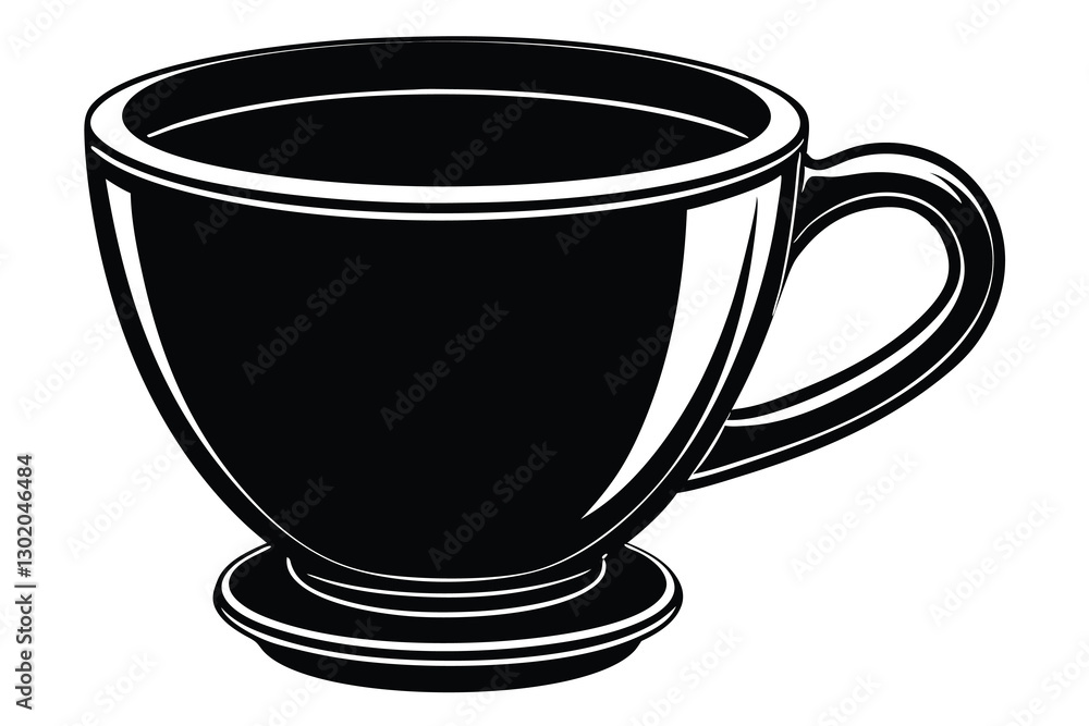 Black and white Coffee cup vector illustration Black and white Coffee cup vector illustration