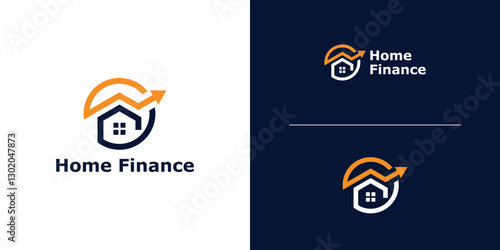 logo design combination of house and arrow, logo for home investment, real estate, symbol, icon, idea, creative.