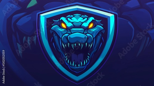 modern crocodile logo, perfect for branding or a mascot.