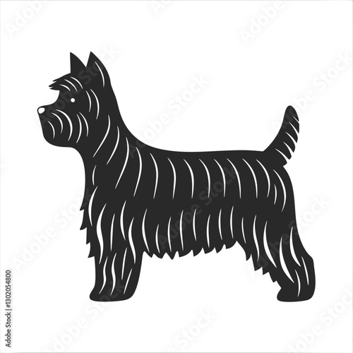 Yorkshire Terrier Dog Silhouette vector illustration