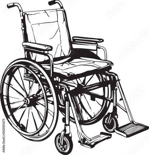 wheelchair isolated on white