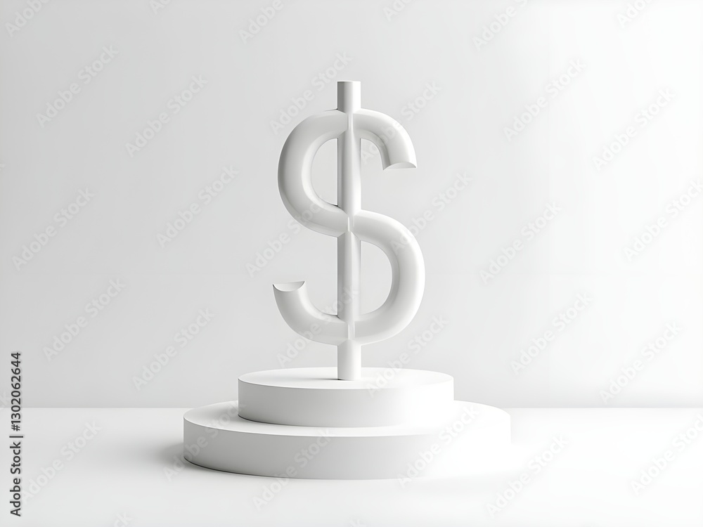 podium with dollar symbol podium with dollar symbol