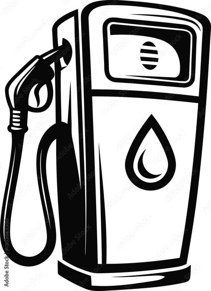 custom made wallpaper toronto digitalModern Fuel Pump isolated silhouette vector art, Fuel Pump line art vector illustration