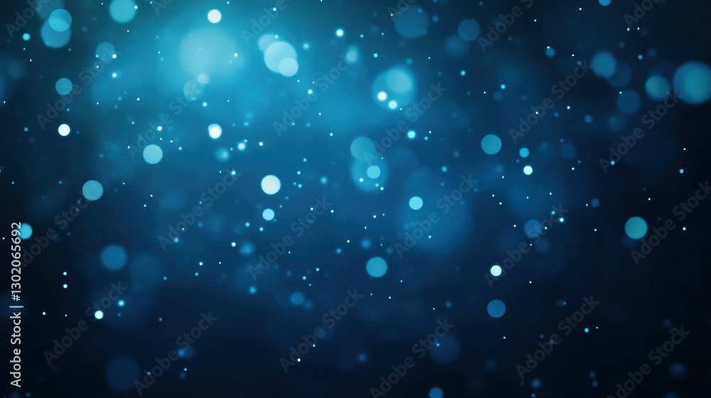 Bokeh lights and dust particles float in a blue space Bokeh lights and dust particles float in a blue space