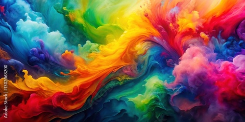 Vibrant Abstract Art in Swirling Colors and Dynamic Patterns