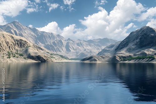 Wallpaper Mural Mountain lake in Dolomites mountains. Italy, Europe. Torontodigital.ca