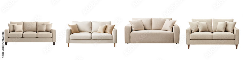 Neutral toned modern and minimalist sofa seating arrangement in a contemporary living room or lobby interior design The comfortable upholstered couches are positioned in a stylish and elegant layout Neutral toned modern and minimalist sofa seating arrangement in a contemporary living room or lobby interior design The comfortable upholstered couches are positioned in a stylish and elegant layout