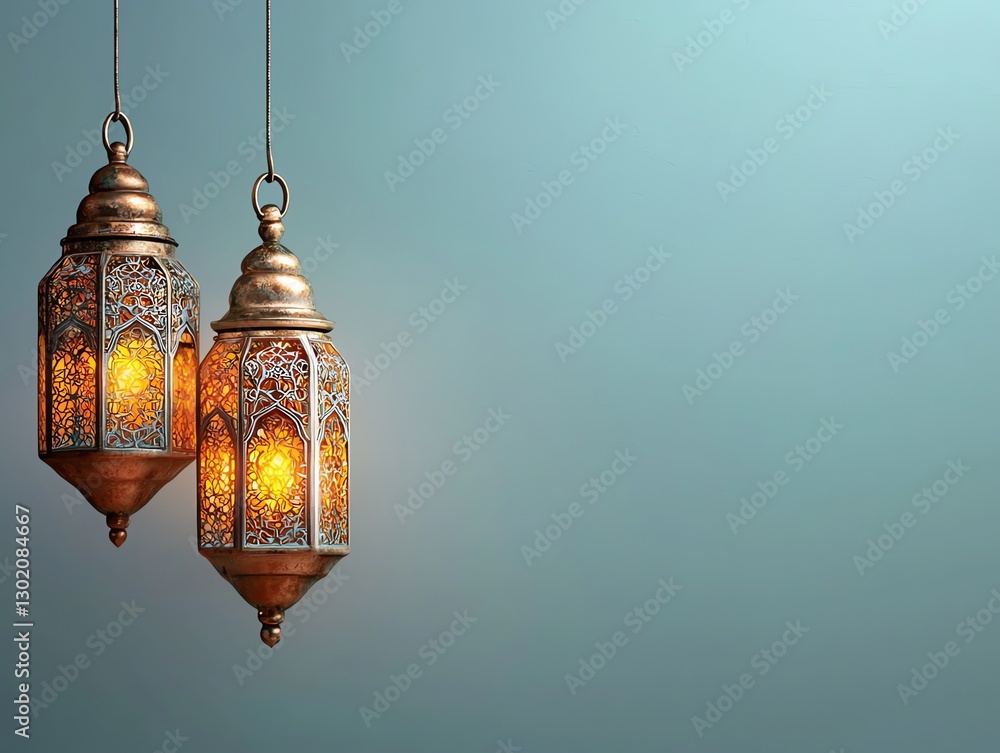 Obraz premium arabic lantern of ramadan celebration background