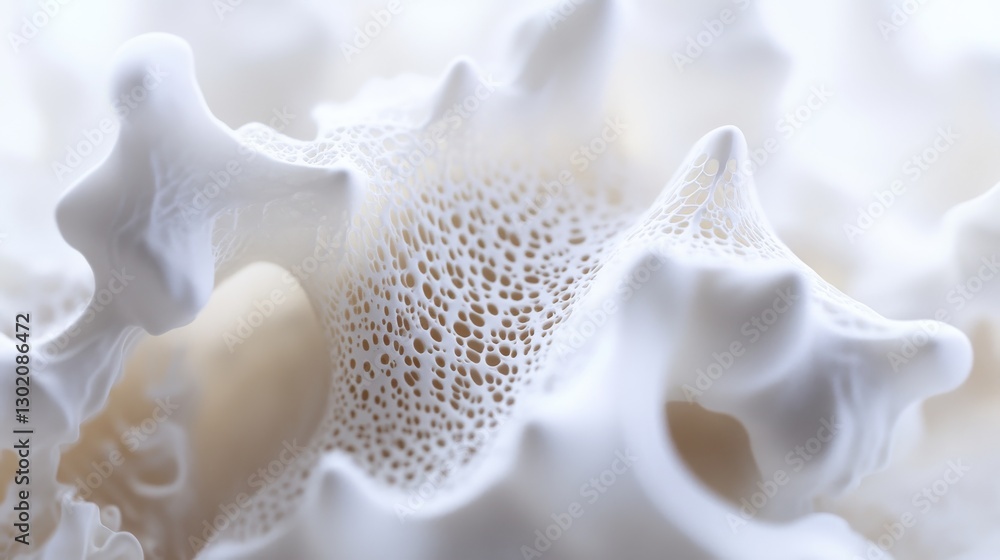 Macro molecular visualization showing cream particle structure, pearly white core transitioning to transparent edges, complex network of interconnected elements with subtle animation suggestion, Macro molecular visualization showing cream particle structure, pearly white core transitioning to transparent edges, complex network of interconnected elements with subtle animation suggestion,