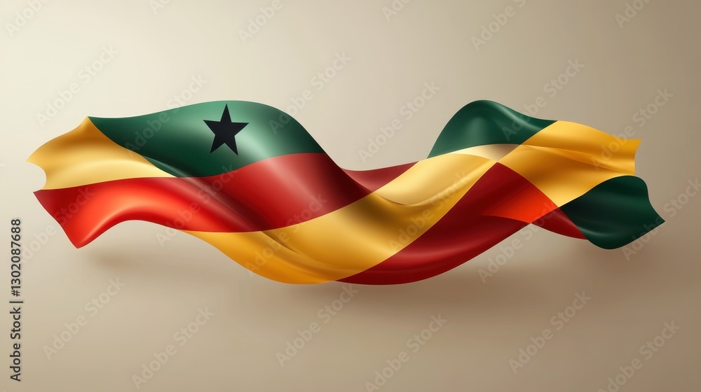 Naklejka premium Vibrant Representation of National Unity: The Colors and Symbolism of the Flag