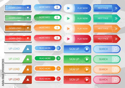 Button Banner Set 008