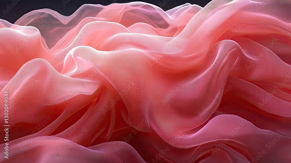 Obraz premium Flowing Pink Fabric Drape