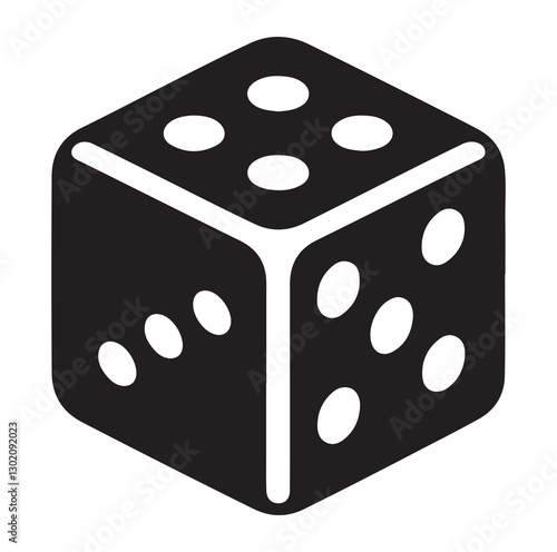 Casino dice logo iconillustration design template vector