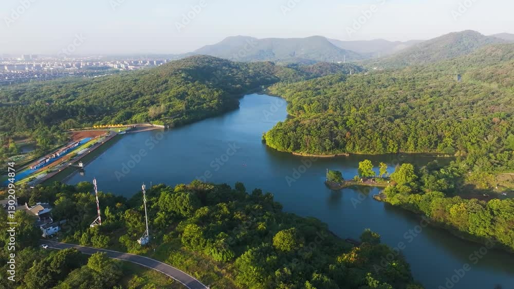 Exploring breathtaking natural mountains and rivers with stunning aerial views Exploring breathtaking natural mountains and rivers with stunning aerial views