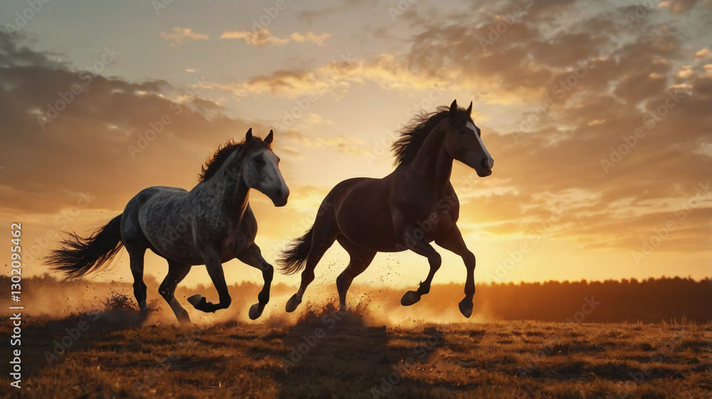 horse running in the fire background with smoke. (golden hour)
horse running in the fire background with smoke. (golden hour)