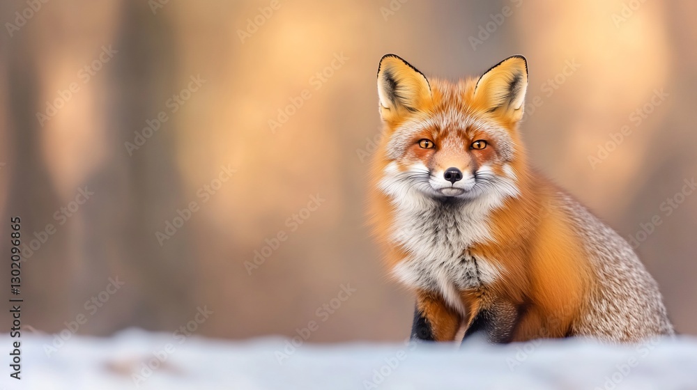 Obraz premium Red Fox in Winter Forest