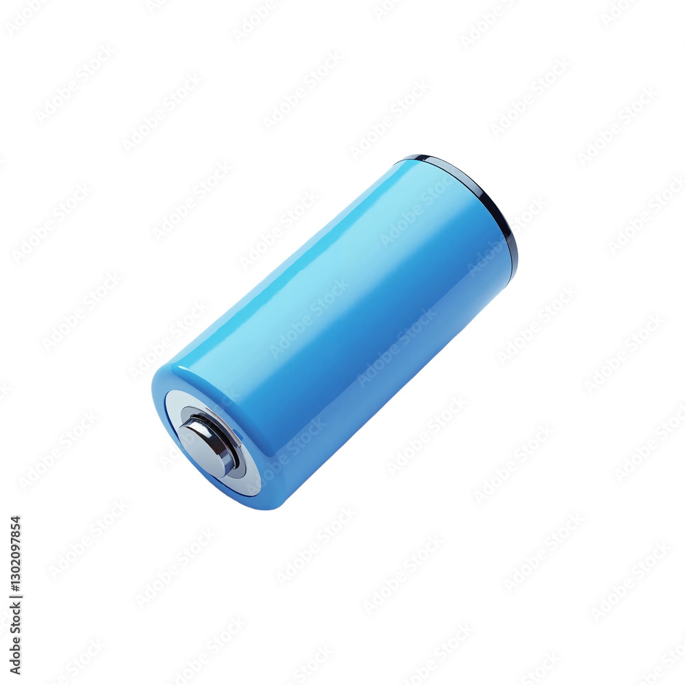 blue battery isolated on transparent background cutout blue battery isolated on transparent background cutout