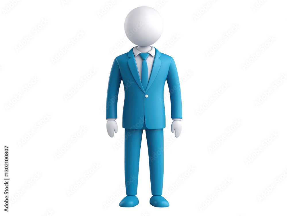 Confident professional in blue suit, a portrait of business acumen and success Confident professional in blue suit, a portrait of business acumen and success