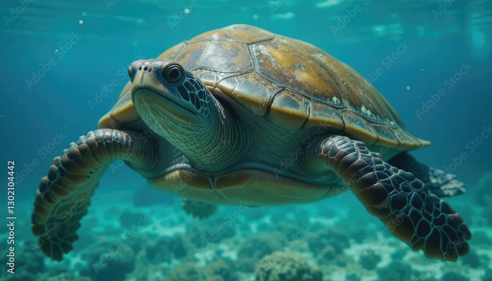 Obraz premium sea turtle swimming