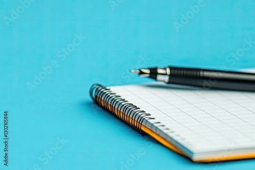 Premium Quality Picture of the Pen Lies in the Notebook the Concept of Study Time Management photo