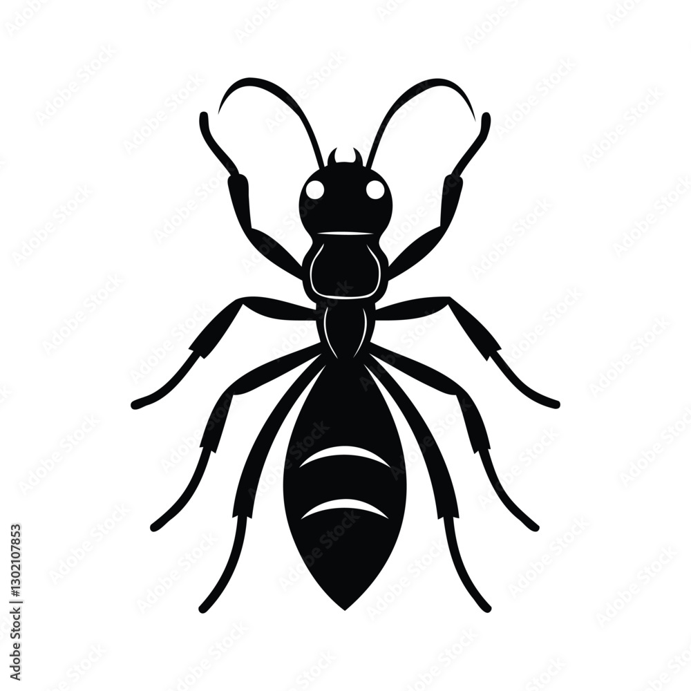 Carpenter ant insects icon of silhouette black shape vector illustration 3012 Carpenter ant insects icon of silhouette black shape vector illustration 3012