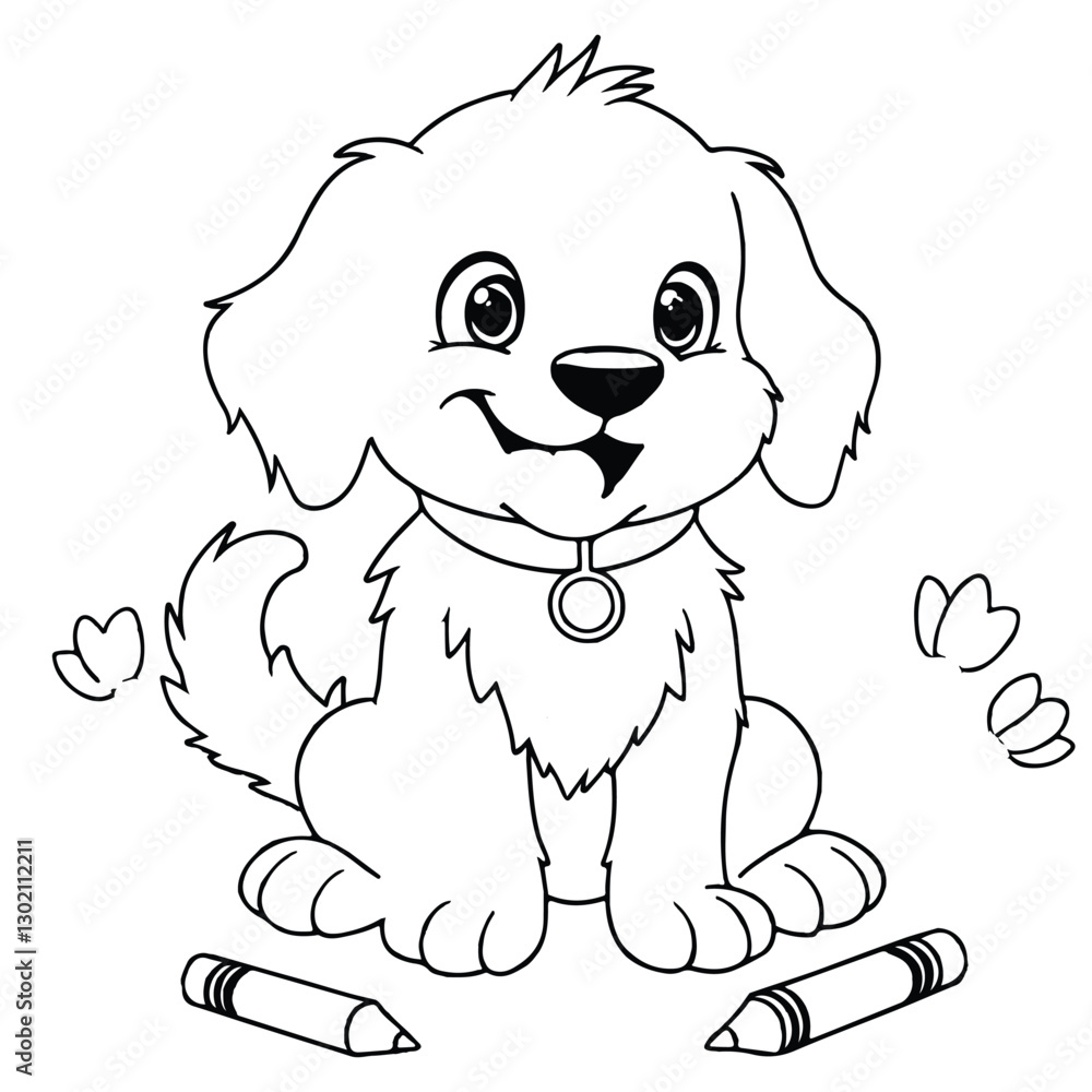 Obraz premium coloring page dog