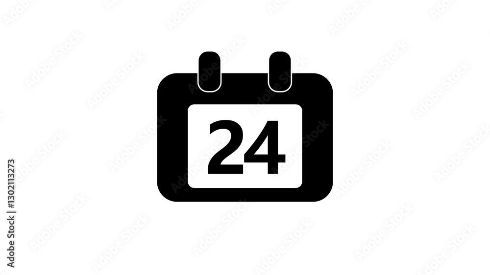 Calendar icon - day 24 animation Luma matte with transparent background 4K appointment, important date, Timetable. time management, organize meeting. Planning strategy. Calendar icon - day 24 animation Luma matte with transparent background 4K appointment, important date, Timetable. time management, organize meeting. Planning strategy.