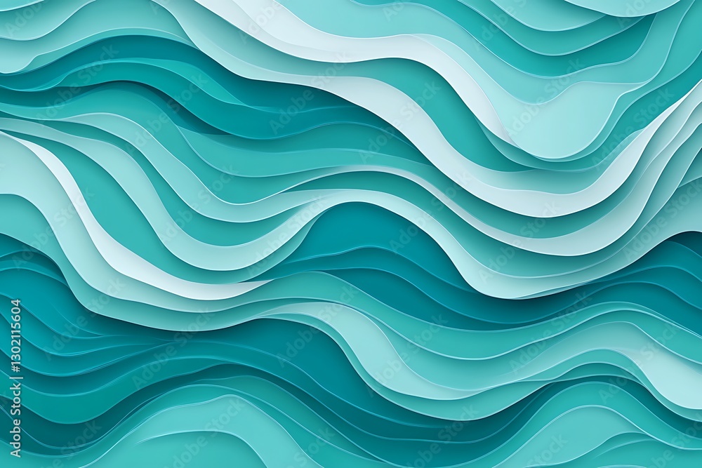 Fototapeta premium Abstract blue wavy background. Vector illustration. Can be used for wallpaper, .