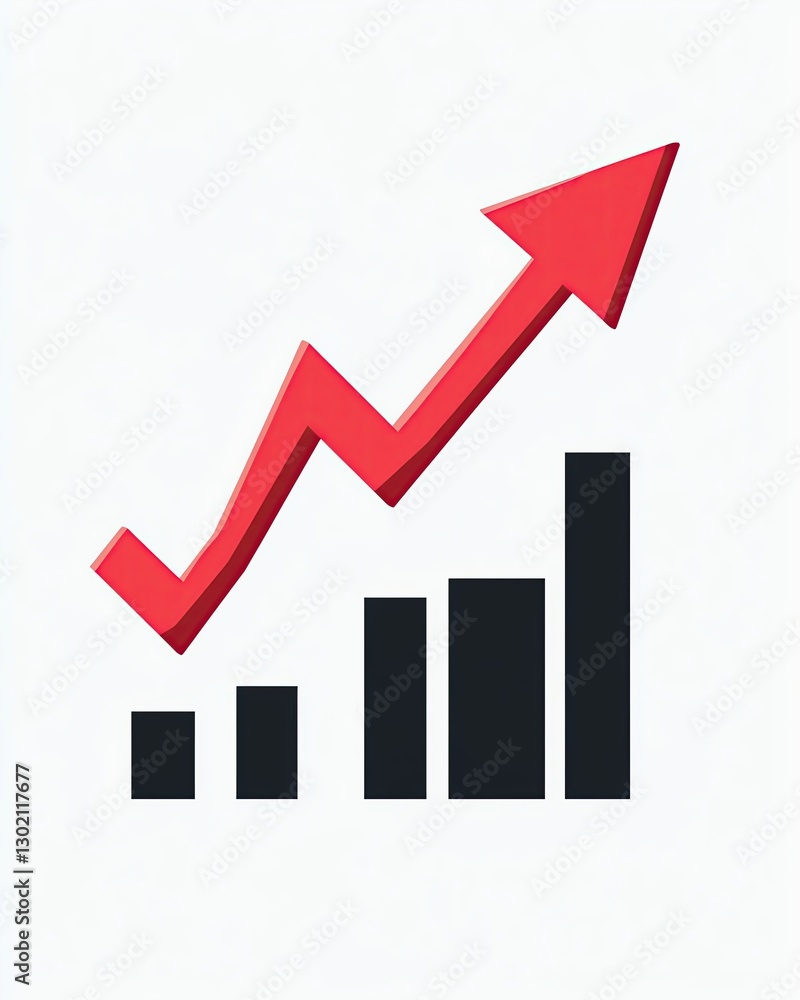 Growth chart depicting financial success. Growth chart depicting financial success.