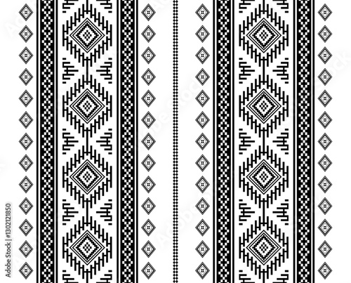 Geometric ethnic oriental seamless pattern traditional Design for background,carpet,wallpaper.clothing,wrapping,Batik fabric,Vector illustration.embroidery style, sadu