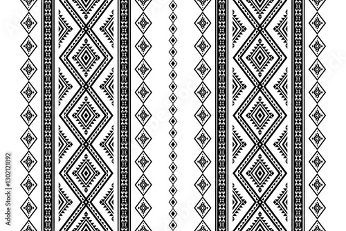 Geometric ethnic oriental seamless pattern traditional Design for background,carpet,wallpaper.clothing,wrapping,Batik fabric,Vector illustration.embroidery style, sadu