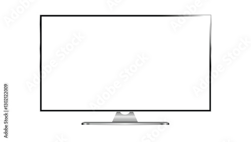 Realistic tv screen. Smart tv mockup.