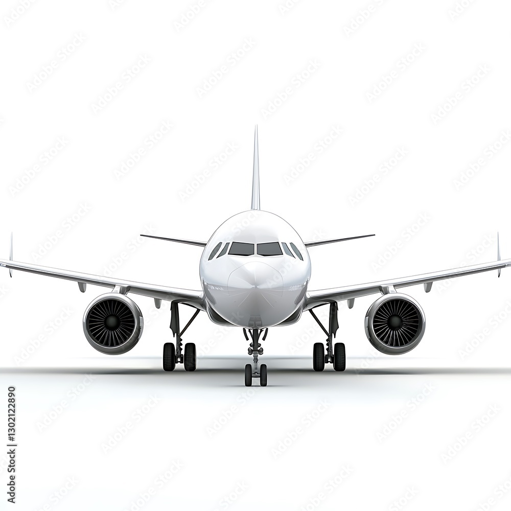 Fototapeta premium Airplane on a white background.