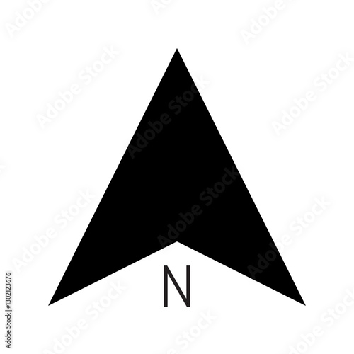 Architectural north arrow and compass outline vector